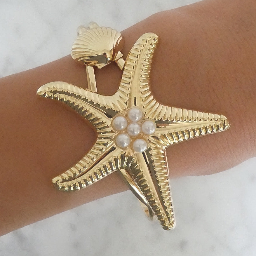 Pearl Starfish Cuff