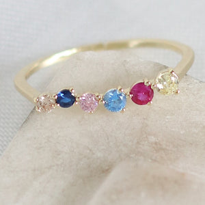 Rainbow Crystal Ring