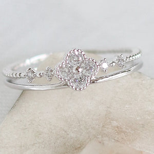 Mini Crystal Steffy Ring (Silver)