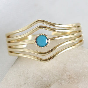 Turquoise Dot Ring