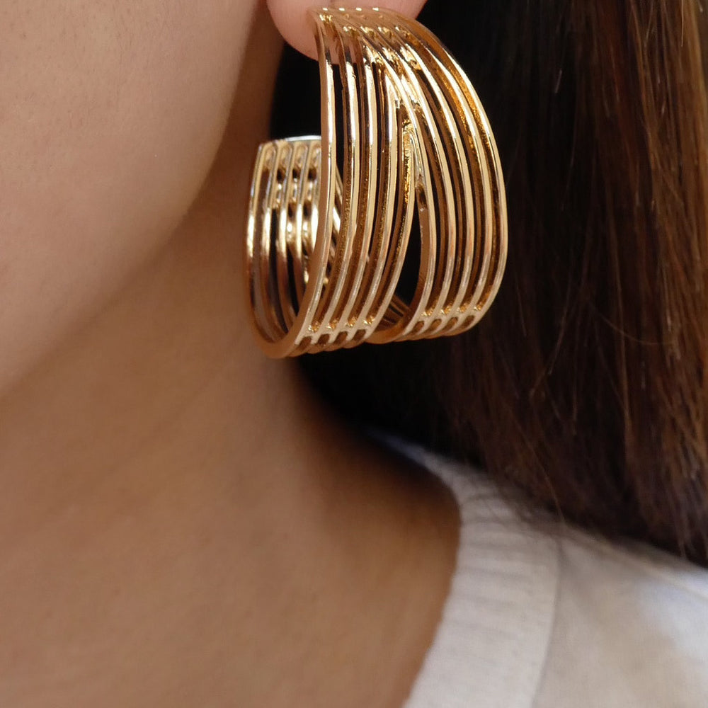 Gold Sylvia Hoops