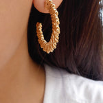 14K Sherry Hoops