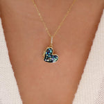 Iridescent Kellie Heart Necklace