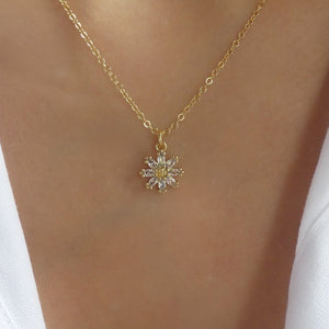 Mini Crystal Flower Necklace