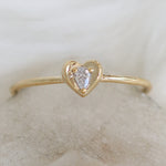 Mini Crystal Heart Ring