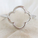 Simple Clover Ring (Silver)