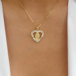 Eva Mary Heart Necklace