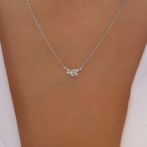 Mini Anthony Crystal Necklace (Silver)