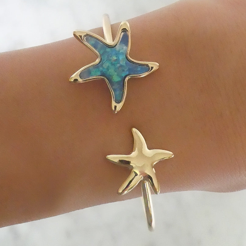 Blue Starfish Cuff