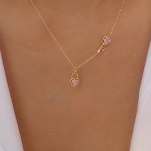 Mini Pink Heart Necklace