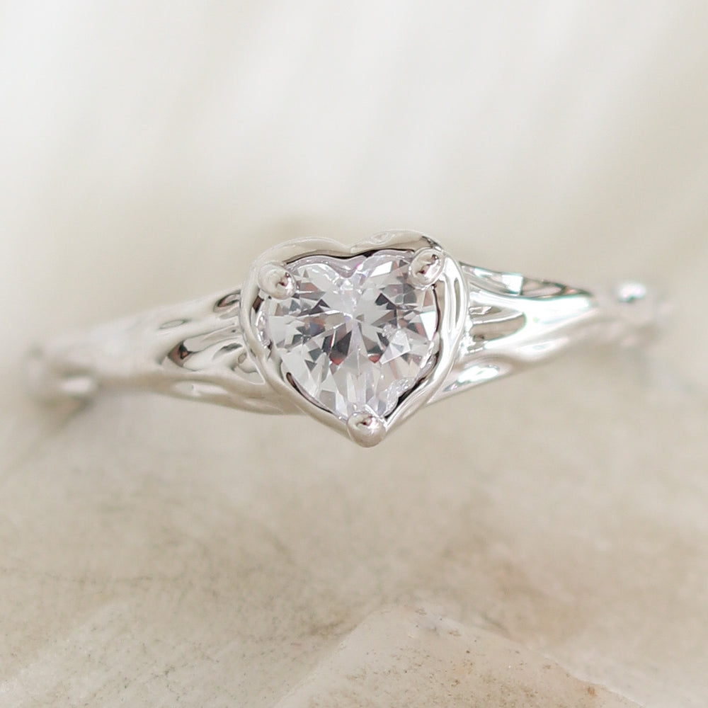 Crystal Heart Ring