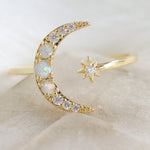 Iridescent Moon Ring (White)