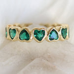 Crystal Joshua Heart Ring (Emerald)