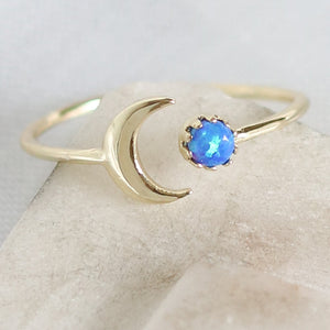 Turquoise Moon Ring