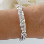 Crystal Twist Bracelet (Silver)