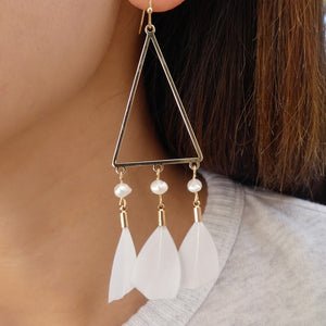 White Dion Earrings