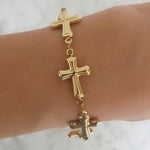 Cross Row Bracelet