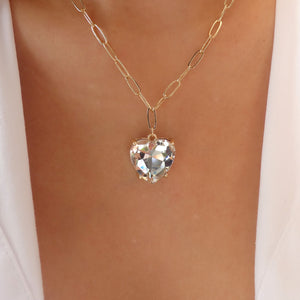 Crystal Simple Declan Heart Necklace
