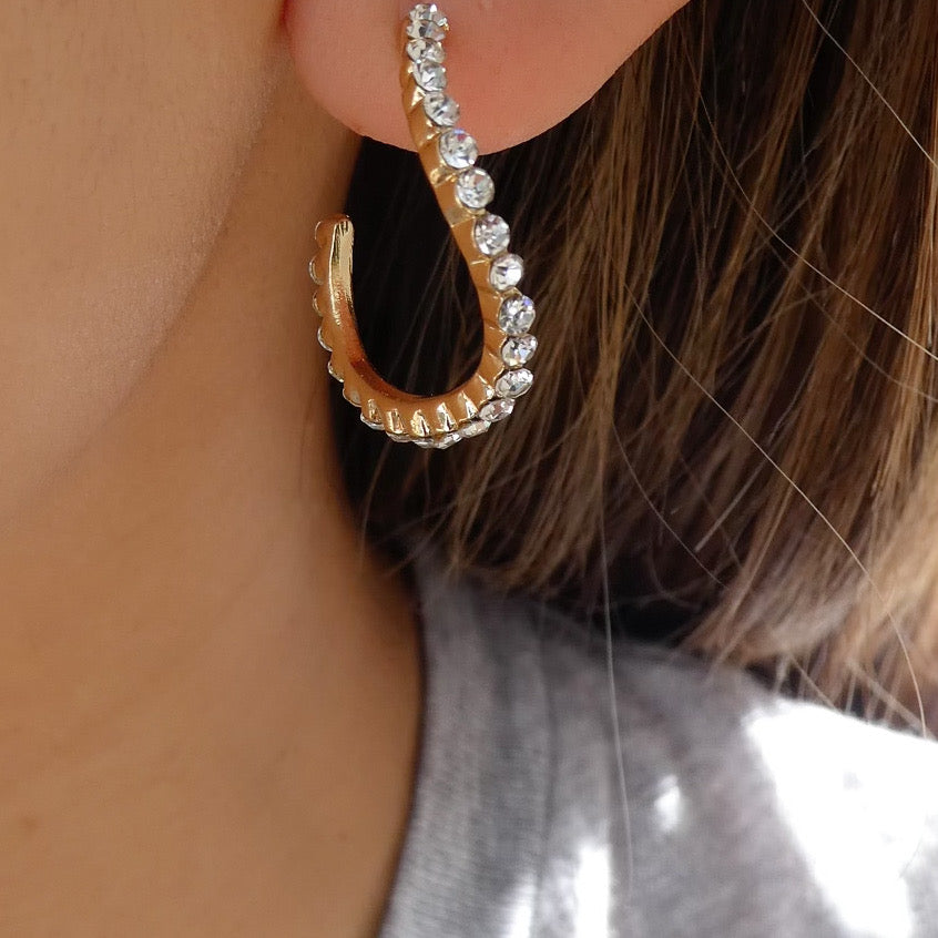 Crystal Wave Hoops