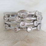 Silver Crystal Mia Ring