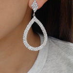 Crystal Sean Earrings (Silver)