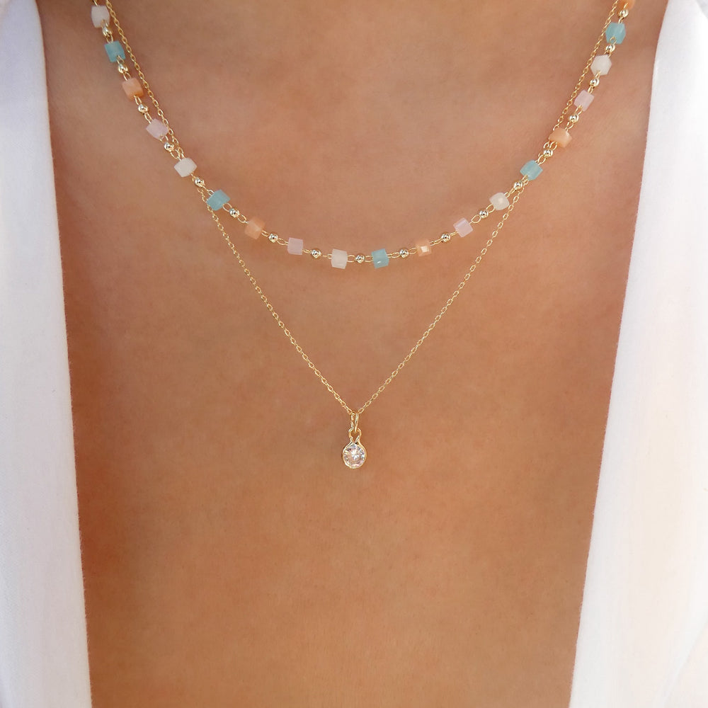 Pastel & Crystal Necklace