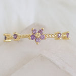 Mini Flower Ring (Purple)