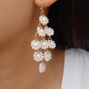 Susana Flower Earrings (White)