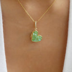 Green Kellie Heart Necklace