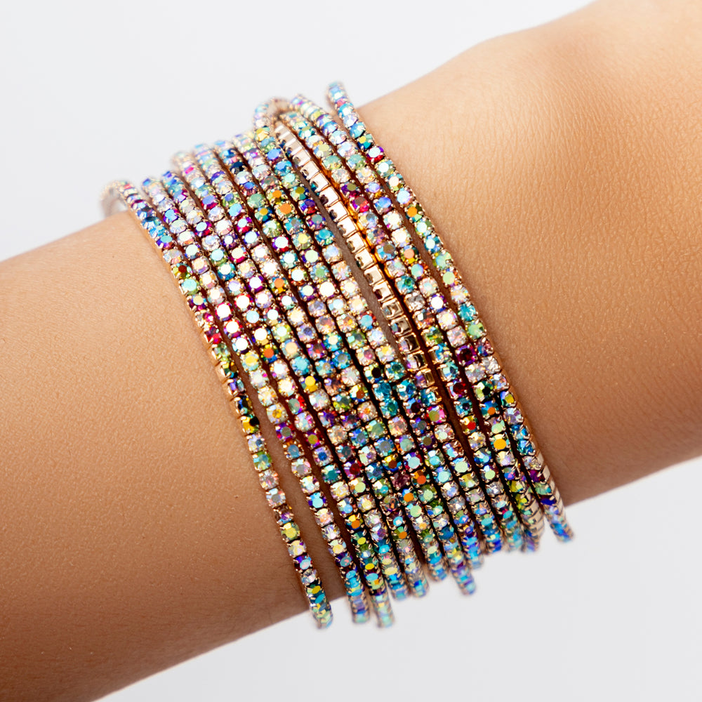 Iridescent Aubrey Bracelet Set (Rainbow)