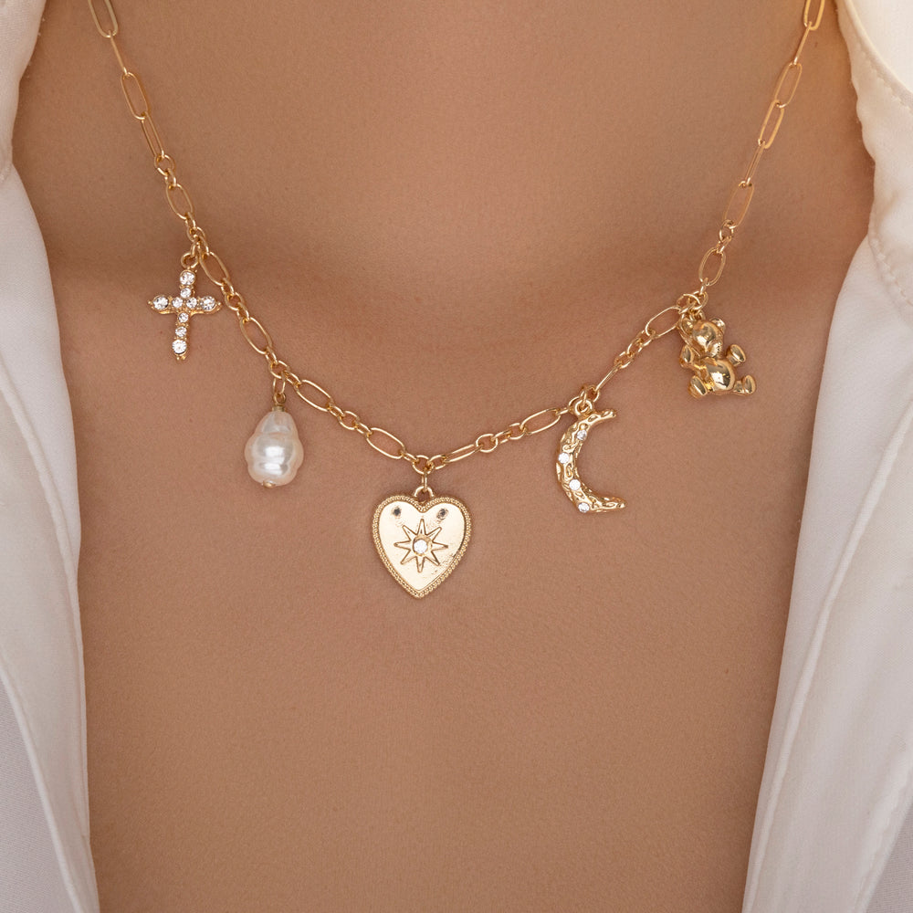 Natalia Heart Charm Necklace