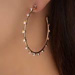 Iridescent Crystal Hoops