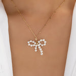 Leticia Bow Pearl Necklace