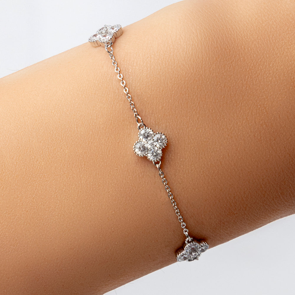 Crystal Steffy Bracelet (Silver)