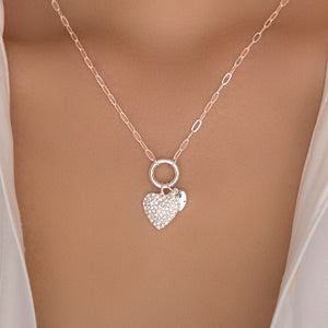 Rowan Heart Necklace (Silver)