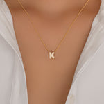 Mini Crystal Letter Necklace (K)