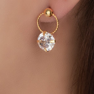 14K Crystal Julie Earrings