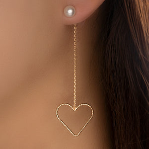 Heart Pearl Earrings