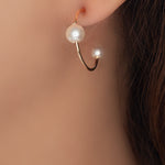 Small Pearl Hoops