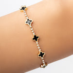 Crystal Mini Steffy Bracelet (Black)