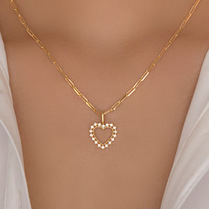 Crystal Theresa Heart Necklace