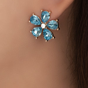 Clara Flower Earrings (Turquoise)