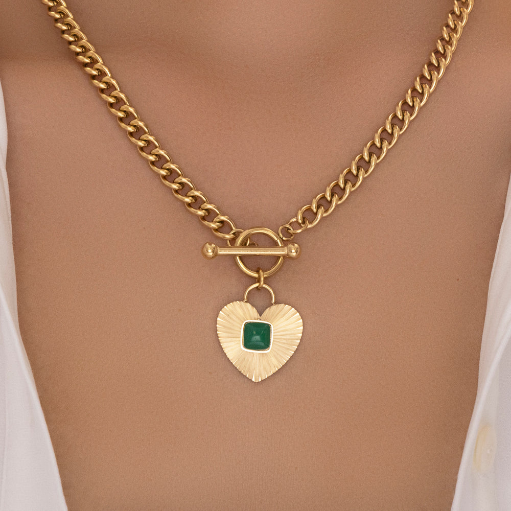 Emerald Heart Necklace