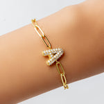 Crystal Bubble Letter Bracelet (A)