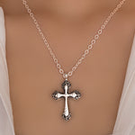 Silver Julia Cross Necklace