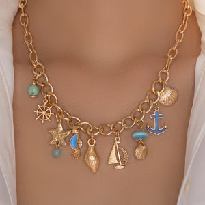 Sea Charm Necklace (Turquoise)