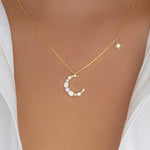 Cora Crystal Moon Necklace