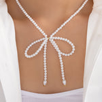 Casen Pearl Bow Necklace