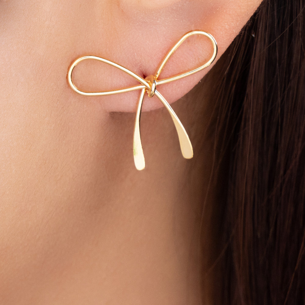 14K Bow Earrings