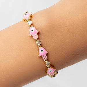 Hamsa Bracelet (Pink)